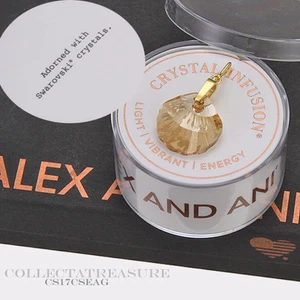 Authentic Alex and Ani Swarovski Shell, Sandy 14kt GP Crystal CHARM Pendant - Picture 1 of 1