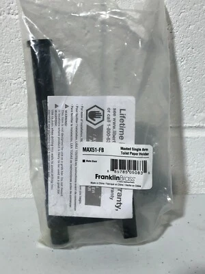 Soporte de papel higiénico Franklin de latón MAX51-FB Maxted de un solo brazo negro mate NUEVO Foto 1 de 4