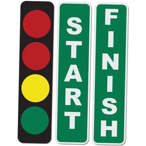 Racing Three Pack - START FINISH and READY SET GO Novelty Drag Racing Sign Set - Picture 1 of 1