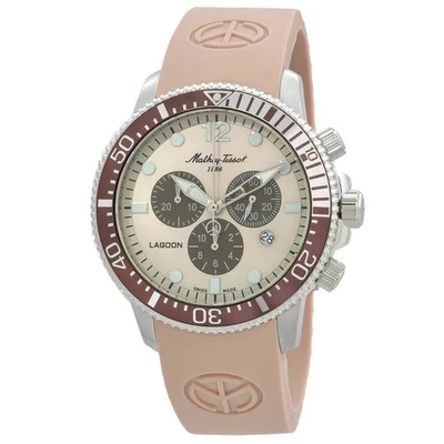 Reloj unisex Mathey-Tissot H123CHLBM Lagoon esfera beige 42 mm nuevo Foto 1 de 3