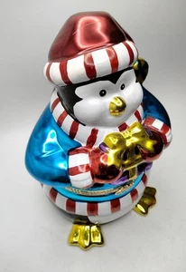 Vintage Mr Christmas Pinguin Spieluhr Animation spielt Joy To The World Wind Up - Bild 1 von 16