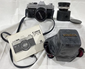 Vintage Canon FTb film camera, zoom lens, lens adapter, case - Picture 1 of 13