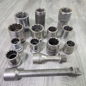Vintage Sockets 3/4 Drive Impact Mixed Lot 14 Pieces Extension Made In USA - Bild 1 von 7