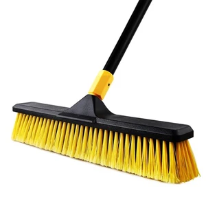 18 Inch Push Broom Heavy-Duty Outdoor Commercial Broom Brush Stiff Bristles f... - Picture 1 of 6