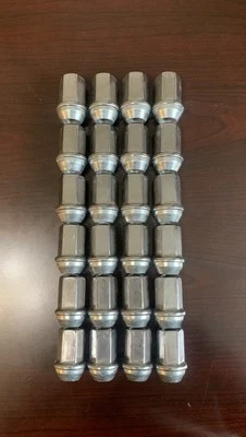 9596070 24 GM Chevy GMC Cadillac Factory Polished Stainless 14x1.5 Lugs Lug Nuts - Image 1 of 3
