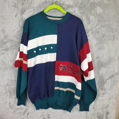 Nuevo con etiquetas Suéter Par Cuatro Para Hombres L De Colección Hong Kong Jersey Golf Pullover Años 90 Abuelo Foto 1 de 4
