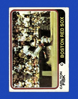 1974 Topps Set-Break #105 Carlton Fisk en muy buen estado-en muy buen estado (arruga) *GMCARDS* Foto 1 de 2