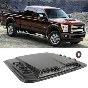For Ford F-150 F-250 F-350 Carbon Fiber Front Air Intake Hood Scoop Vent Cover - Bild 1 von 13