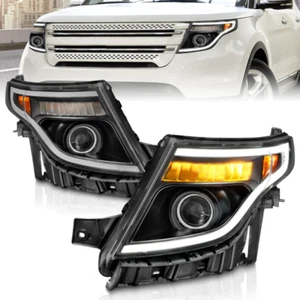 ANZO 111575 Headlight Assembly FITS 11 15 ford explorer w factory halogen hl onl - Picture 1 of 8