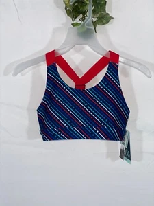 Girl's DSG Performance Aspire Sport Bra Diagonal Stars Navy - Photo 1/3