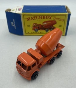 CAMIÓN MEZCLADOR CEMENTO SUELO MATCHBOX SERIE 1-75 Nº 26 DE COLECCIÓN NARANJA INGLATERRA - Imagen 1 de 9