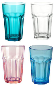 Drinking Tumbler Glasses Set Tall Colour Clear Juice Water Glassware 350ml Ikea