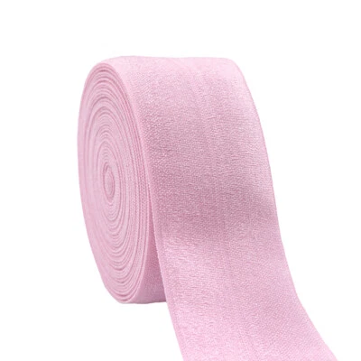 Shiny Fold Over Elastic Band Solid FOE 1-1/2" 40mm Dress Sewing Trim 2 5 10 Yard - Image 1 of 4