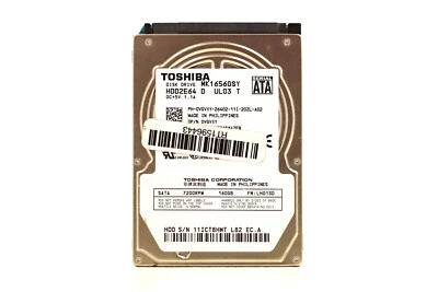 Dell MK1656GSY 160GB 2.5" 3Gb/s 16MB 7.2K RPM SATA Hard Drive Dell P/N: 0VGVXY - Image 1 of 3