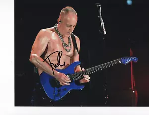 GUITARRA AZUL FIRMADA POR DEF LEPPARD PHIL COLLEN 8X10 - Imagen 1 de 1