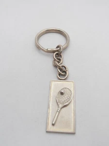 Racchetta da Tennis : Portachiavi in Argento 925 - Giocatore - Tennista - Padel - Imagen 1 de 3