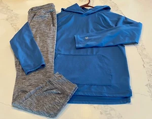 Boy's All In Motion Hoodie Thumb Holes Performance Jogger Pants Quick Dry M 8-10 - Picture 1 of 11