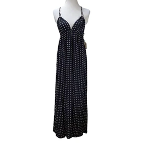 NWT Christopher Deane Silk Long Maxi Black Dot Dress New with Tags Neiman Marcus - Picture 1 of 12