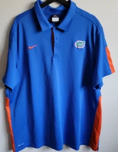 Nike Dri-Fit Florida Gators Embroidered Blue Short Sleeve Polo XXL - Picture 1 of 9