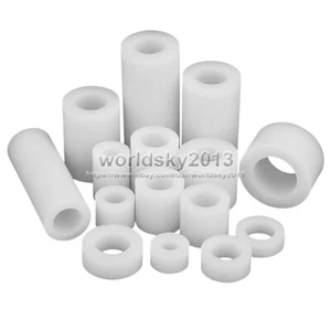 500x M3&M4 Columna Aislada Plástico Junta Manga ABS Cojín Espaciador Tubo Nylon - Imagen 1 de 7