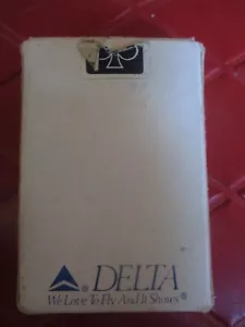 CARTE DA GIOCO VINTAGE DELTA AIRLINES USATE - ANNI '80 - Foto 1 di 3