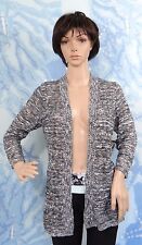 UNITED STATES SWEATERS 3/4 sleeve black/white combo open cardigan,S-DEFECT