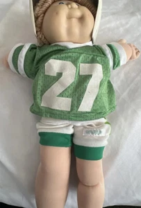cabbage patch doll in Green Bay Packer uniform with helmet plush - Picture 1 of 8