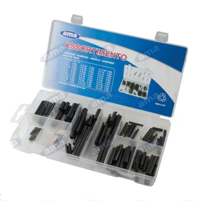 ASSORTIMENTO SPINE ELASTICHE 120 PZ SPINETTE A PRESSIONE CASSETTINA KIT - Immagine 1 di 2