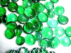 4 LB GREEN LUSTER FLAT GLASS MARBLES GEMS, VASE FILLERS, MOSAIC TILES $19.88 - Picture 1 of 4