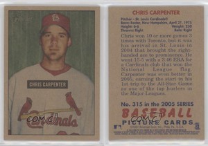 2005 Bowman Heritage Mahogany Chris Carpenter #315