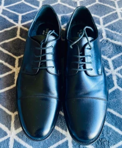 Van Heusen Geraldo Scarpe Eleganti Uomo 10M Memory Foam Nero Oxford - Foto 1 di 6