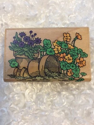 Hero Arts Rubber Stamp Flowers & Flowerpots C974 Garden Summer — 第 1/4 张图片