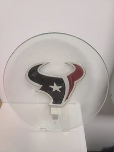 Houston Texans Hand Painted NFL Team Logo Glass Bird Bath/Snack Bowl - Picture 1 of 1