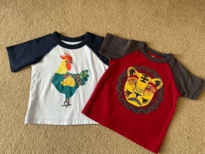 Lote de 2 camisetas de manga corta de la colección TEA talla 12-18 meses - Imagen 1 de 3