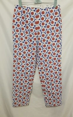 LANDS' END Fresh Cayenne Floral Capri Feminino Tamanho 2 Multicolorido Cintura Média Perna Fina - Imagem 1 de 4