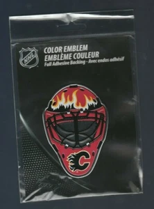 Calgary Flames NHL Goalie máscara emblema calcomanía automática - Imagen 1 de 2