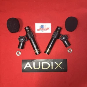 Audix F9 2 Condenser Microphones Pair For Overhead Drums Cymbals XLR Pro Mic Set - Picture 1 of 7