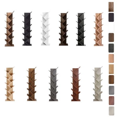 Libreria Scaffale 10 Ripiani Legno 4 Colori Stile Urban Salotto Camera da Letto - Immagine 1 di 4