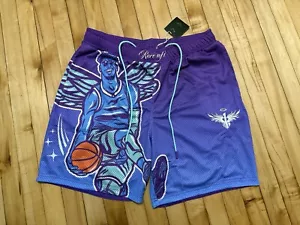 Puma Lamelo Charlotte Purple Gradient Mesh Shorts Basketball Graphic Extra Large - Picture 1 of 6