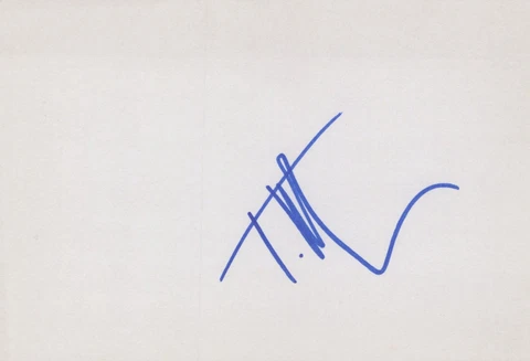Tim McGraw signed 4x6 index card Cover