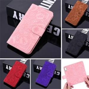 Phone Case Flip Cover Wallet Embossed Magnet For iPhone 11 12 13 14 Pro Max Plus - Picture 1 of 16