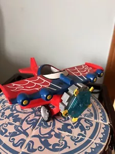 Playskool Heroes Marvel Super Hero Adventures Stunt Wing Plane Spider-Man Theme - Picture 1 of 4