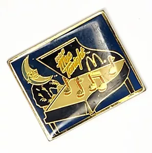 Vintage 1980s McDonald’s "Make It Mac Tonight" Piano Employee Pinback Lapel Pin - Picture 1 of 8