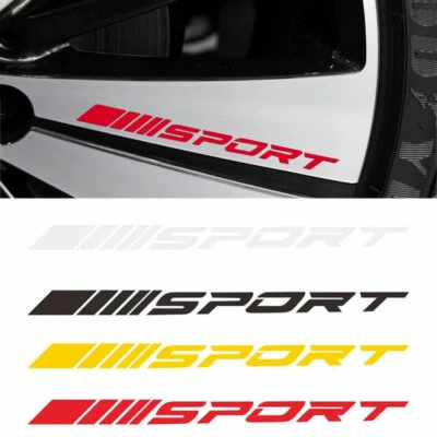 4pc Wheels Rims Sport Racing Decal Stripes Stickers Emblem for Race Car SUV Skin - Image 1 of 4