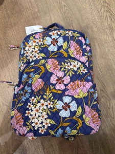 Mochila grande para computadora portátil Vera Bradley Coffee Garden Essential nueva con etiquetas - Imagen 1 de 8