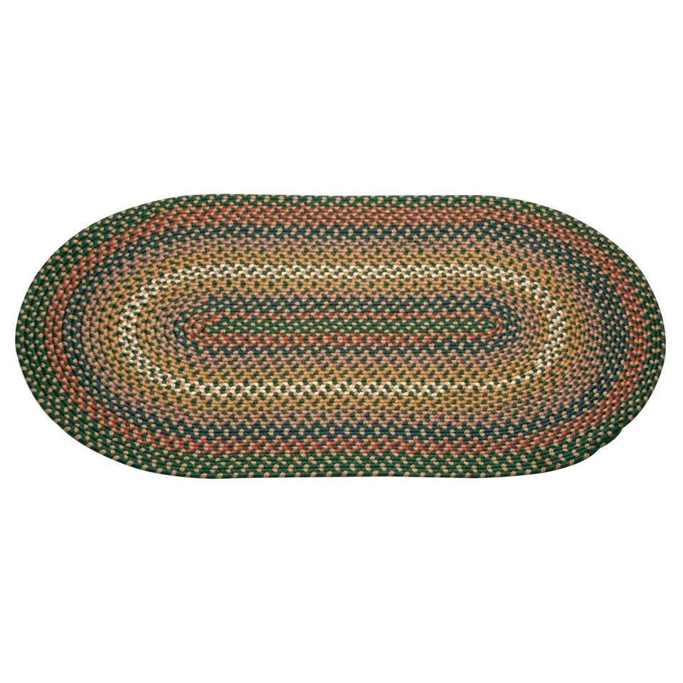 Green Nylon Oval Area Rug 5' Long x 3' Wide | Renovator's Supply - Image 1 of 1