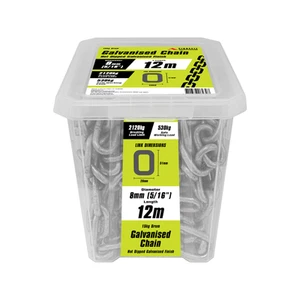 Pinnacle 8mm 5/16" x 12m Galvanised Chain - Picture 1 of 1