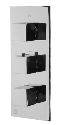 Mezclador de ducha cuadrado válvula termostática oculta de 4 vías marca ALFI AB2901 Foto 1 de 4