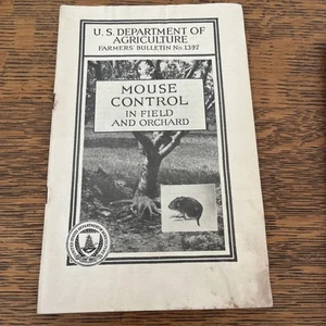 USDA Farmers Bulletin #1397 Mouse Control in Field and Orchard 1930  - Bild 1 von 5