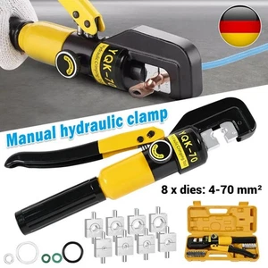 Hydraulische Presszange 4-70 mm² Quetschzange Kabelschuhe Pressbacken 10 Ton DHL - Bild 1 von 15